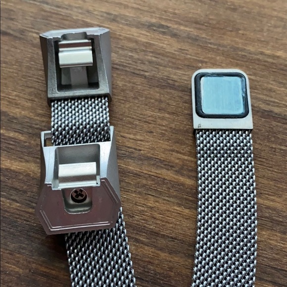 watch band For Fitbit Alta fitness tracker silver stainless mesh magnetic loop - Picture 4 of 4